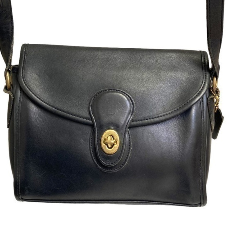 Coach rare vintage black leather Devon bag